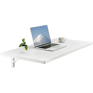 Vevor Wandklapptisch, Klapptisch, schwebender Schreibtisch mit Eisenhalterung, zusammenklappbarer Schreibtisch für kleine Räume, Heimbüro, Esszimmer, Waschküche, Küche, Bar, weiß