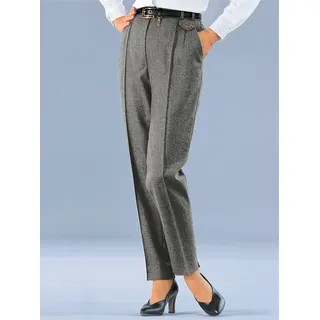 Webhose CLASSIC, Damen, Gr. 48, Normalgrößen, grau (hellgrau, meliert), 96% Schurwolle, 4% Elasthan, unifarben, lang, Hosen Webhose