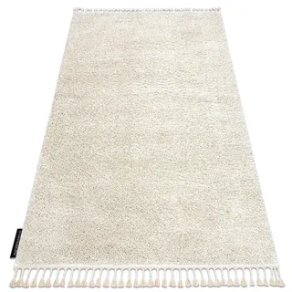 RugsX Berber Shaggyteppich 240 x 330 cm Beige/Weiß