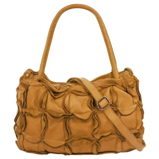 Samantha look Shopper Leder Gelb