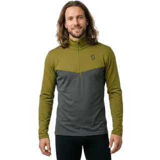 Scott Defined Light Fleece Mit Halbem Reißverschluss - Meadow Green / Shadow Grey - M