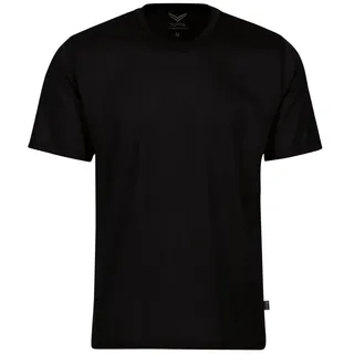 T-Shirt TRIGEMA "TRIGEMA T-Shirt aus 100% Baumwolle", Herren, Gr. L, schwarz, Single Jersey, 100% Baumwolle, Basic, lang, Rundhals, Shirts T-Shirt
