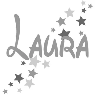 Türaufkleber personalisiert mit Namen Kinderzimmer Wandtattoo Wunschtext selbst gestalten - für alle glatten Oberflächen - wasserfest 10 bis 125 cm, Buchstaben Aufkleber für Möbel Auto Fahrrad grau