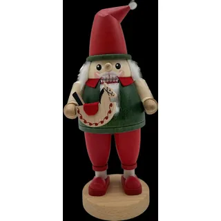 Holz Nussknacker Zwerg mit Reiterlein bunt Höhe 23cm Wichtel Kobold Gnom Figur