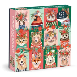 Galison 9780735382541 Furry and Bright 500 Teile Puzzle