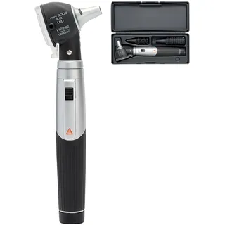 Heine Mini 3000 Otoskop F.O. LED, schwarz, mit Schutzhülle