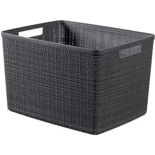 Curver Juliet Jute Korb 36 x 28 x 23 cm 1-tlg. Dunkelgrau