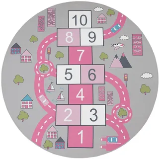 Paco Home Kinderteppich Spielteppich Straßen Design Mit Hüpfkästchenspiel 160x220 cm