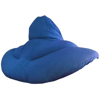 Nackenhörnchen mit Stehkragen Bio-Stoff enzianblau. Kirschkernkissen| Nackenkissen Körnerkissen Wärmekissen - Ein sehr wohliger Nackenwärmer