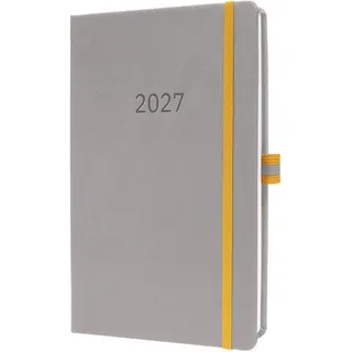 Sigel Wochenkalender 2027 hellgrau/gelb