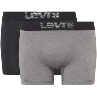 Levi's Underwear Optical Illusion Organic Cotton Boxershorts 2 Einheiten Grey / Black S