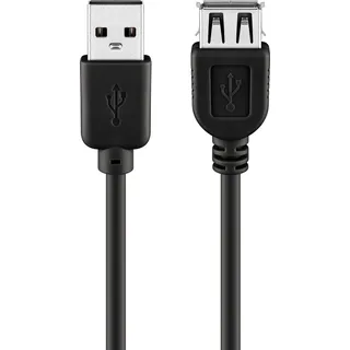 goobay USB 2.0 Extension A/A / Schwarz / 0.3m
