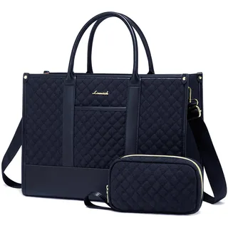 LOVEVOOK Laptoptasche Shopper Damen 15,6 Zoll, Wasserdicht Arbeitstasche Handtasche Groß Schultasche Tasche Aktentasche Lehrertasche, Leder Handbags Notebooktasche für Büro Arbeit Uni