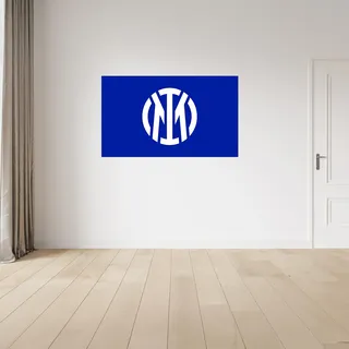 Licensed Décor FC Internazionale Milano Vinyl-Wandaufkleber, klein, 65 x 40 cm, Wappen auf Blau