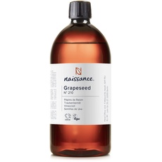 Naissance Traubenkernöl (Nr. 210) 900ml - Natürliche Feuchtigkeitspflege und Conditioner - Für Haare, Haut, Massage, Gesicht, Bart und Aromatherapie