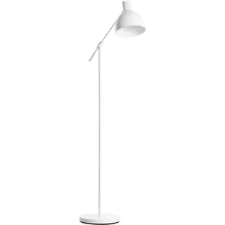 Homcom Stehlampe höhenverstellbar, schwenkbar Stehleuchte, 40 W Standlampe exkl. Leuchtmittel, Leselampe Bogenlampe mit E27 Sockel, für Wohnzimmer Schlafzimmer, Glühbirne, Weiß