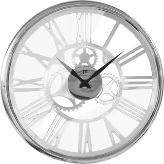Lowell Wanduhr 45 cm römische Ziffern silber