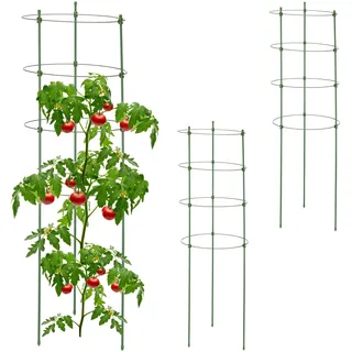 Relaxdays Tomatenturm 91 x 28 cm Grün