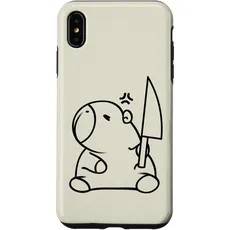 Hülle für iPhone XS Max Capybara und Messer