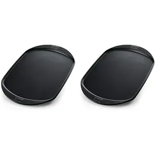 Weber Keramik Grillplatte/Plancha - Groß (49 x 35cm), BBQ-Grillpfanne aus Keramik mit Antihaftoberfläche, ideal für Smash-Burger, Fajitas, Spargel und mehr, spülmaschinenfest - Schwarz (17509)