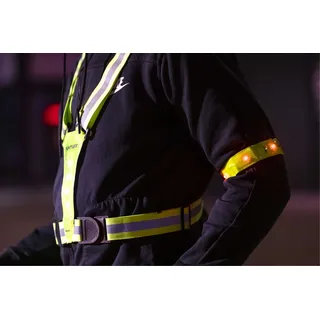 Tunturi Sicherheitsgurt - Lauflicht - Laufendes Armband - Lauflicht - LED - Gelb