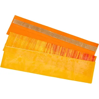 Pracht Creatives Hobby Verzierwachsplatten Mix orange/gold 3 halbe Wachsplatten ca. 200 x 50 x 0,5 mm