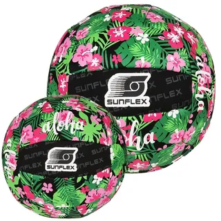 Sunflex Neopren Zubehör Beach und Funball Tropical Flower Größe 3 | Volleyball weich und leicht für den Strand und das Wasser | extrem robust und für Jede Altersgruppe...