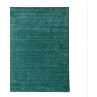 Steffensmeier Wollteppich Nomade 65/135 cm , Türkis , Naturmaterialen , Rechteckig , 65x135 cm , für Fußbodenheizung geeignet, antistatisch, strapazierfähig, in verschiedenen Größen erhältlich , Teppiche und Böden, Teppiche, Schafwollteppiche