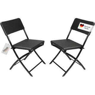 Lemodo Klappstuhl 44,5 x 55 x 80,5 cm schwarz