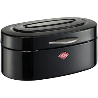 Wesco Single Elly", schwarz, B:22cm H:14cm, Lebensmittelaufbewahrungsbehälter, Brotkasten, dicht schließender Deckel / Lüftungslöcher / Griff
