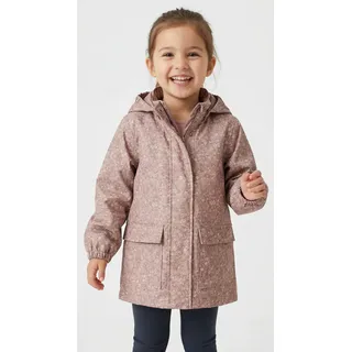 Regenjacke WHEAT "Rainwear Ola Set", Mädchen, Gr. 92, powder flower meadow, Web, Obermaterial: 100% Polyester, bedruckt, geblümt, normal ca. Mitte Oberschenkel, elastischer Bund, Jacken Regenjacke, mit Regenhose, wasserdicht mit teilweise verschweißten Nähten