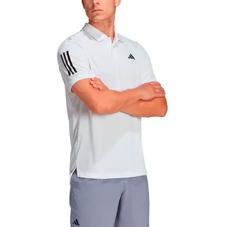 Adidas Club 3 Stripes Kurzarm-poloshirt - White - S