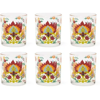 Excelsa New Delhi Set mit 6 Gläsern, Glas, Fassungsvermögen 250 ml.