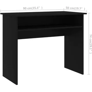 vidaXL Schreibtisch Schwarz 90x50x74 cm Holzwerkstoff