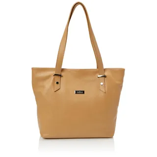 Sidona Women's Shopper aus Leder, Beige