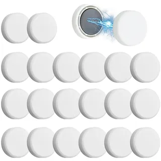 KASURE 10 Paar Duschvorhang Beschwerer, Runde Duschvorhang mit Magnet, Vorhang Gewichte Outdoor für Vorhänge, Tischtücher, Duschvorhänge (Weiß, 4cm)