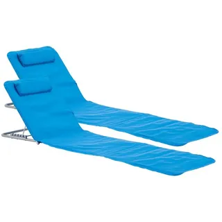 [en.casa] Strandmatte 160 x 49 x 42 cm Blau