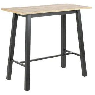 Mid.you Bartisch , Wildeiche , Holz, Metall, Holzwerkstoff , Wildeiche , furniert , rechteckig , eckig , 58x105x117 cm , Esszimmer, Esstische, Stehtische