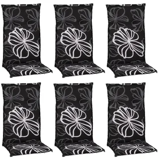 BEO Hochlehner Auflage 118 x 50 x 6 cm schwarz-weiß 6-tlg.