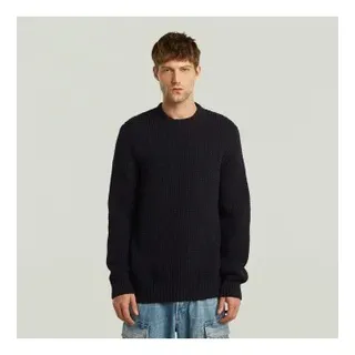 G-Star für Herren. D23536-D170-6484 Chunky Pullover schwarz (XL), Lässig, Wolle