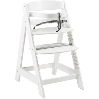 roba Treppenhochstuhl 'Sit Up Click', mitwachsender Hochstuhl vom Babyhochstuhl bis zum Jugendstuhl, innovativer Klickverschluss, Holz, weiß, 1 Stück (1er Pack)