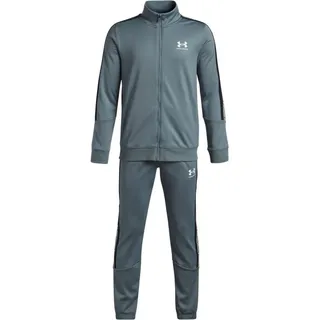 Under Armour Jungen Icon Knit Tracksuit, superweicher Jogginganzug, bequemer Trainingsanzug aus schweißableitenden Materialien,Jasper Blue/Black/White,YSM