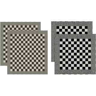 DDDDD Geschirrtuch »Barbeque« Combiset: 2 Küchentücher & 2 Geschirrtücher, schwarz