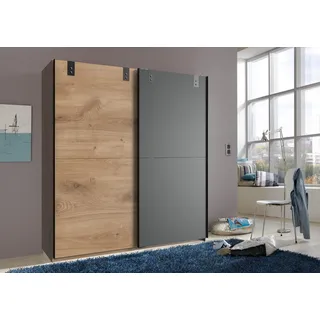 WIMEX Schwebetürenschrank Cardiff 180 x 198 x 64 cm Grau
