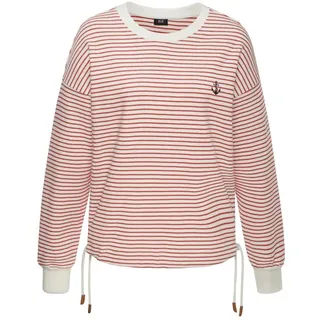 H.I.S. Sweatshirt gestreift rot/offwhite 32/34