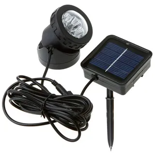 KINGCOO Solar Teichbeleuchtung, Wasserdicht 6LED Spotlight Solarleuchte Strahler Unterwasserteichlicht Tauchlampen Projektorleuchte Aquariumleuchte für Yard Garten Schwimmbad (Weiß)