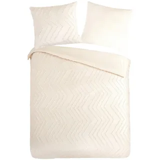 PURE luxury collection Bettbezug Uni Beige 155 x 220 cm + 80 x 80 cm