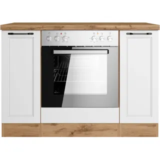 kochstation Herdumbauschrank KS-Lana 120 x 60 x 86 cm Weiß