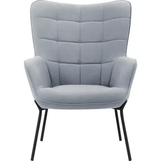 otto home Ohrensessel Luukas recyceltes Polyester 73 x 99 x 80 cm Schwarz