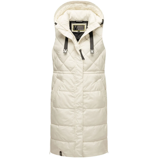 Steppweste MARIKOO "Marikoo Narikaa Damen Winterweste N018", Damen, Gr. 3XL, weiß (sanftes weiß), Obermaterial: 100% Polyester PES., Westen Steppweste
